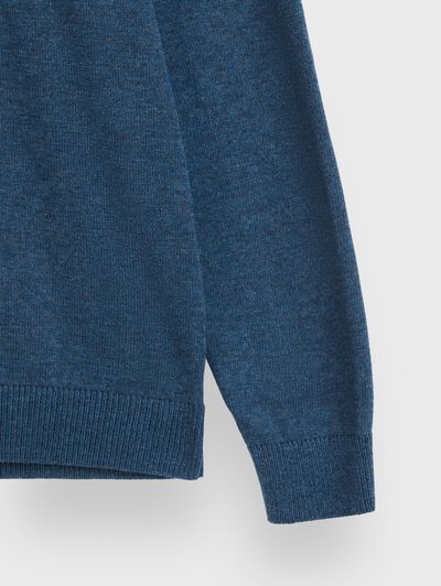 JERSEY V-NECK KIDS AZUL