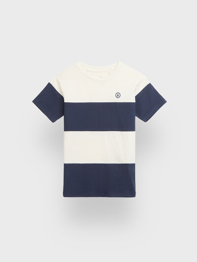 CAMISETA STRIPES KIDS AZUL MARINO