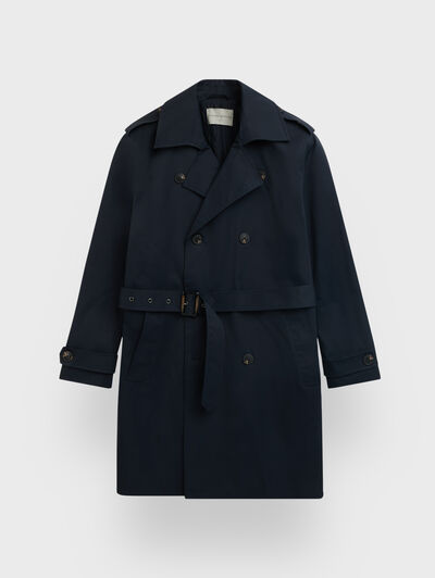 GABARDINA TRENCH AZUL MARINO
