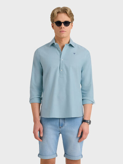 POLERA OXFORD SOLID AZUL