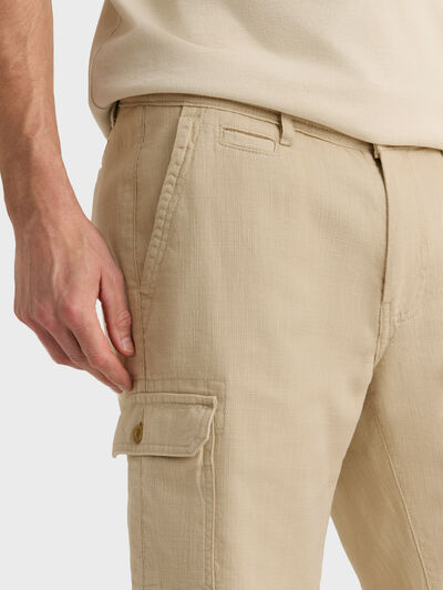 BERMUDA TINTADA CARGO CAMEL