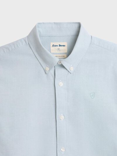 CAMISA OXFORD SOLID KIDS AZUL