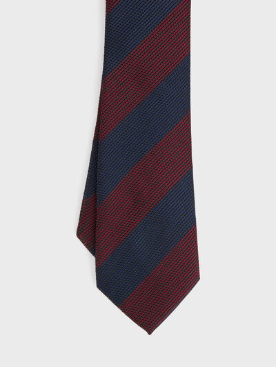 CORBATA GRENADINE REGIMENTAL BURDEOS