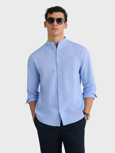 CAMISA LINO MAO AZUL