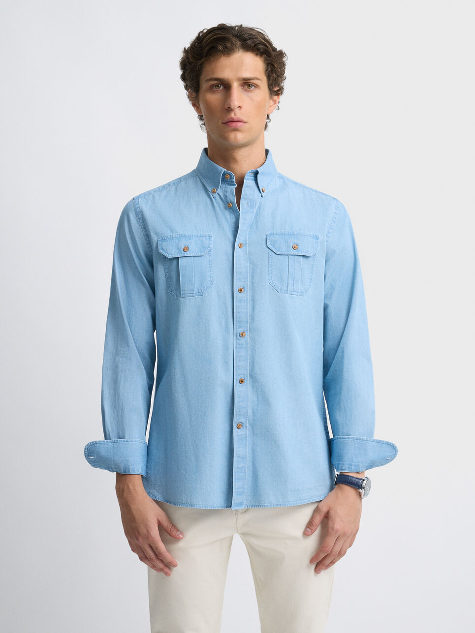 CAMISA DENIM BOLSILLOS