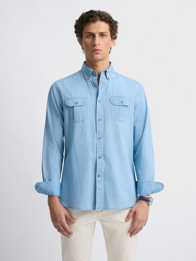 CAMISA DENIM BOLSILLOS