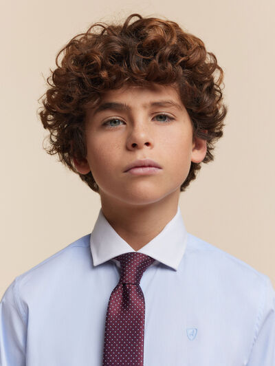 CAMISA MIL RAYAS C.BCO KIDS CELESTE