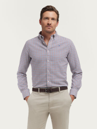 CAMISA FLANNEL CHECKS BURDEOS