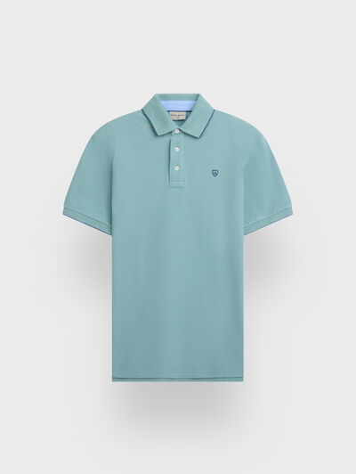 POLO CONTRAST AZUL