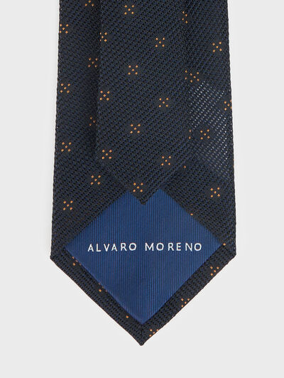 CORBATA GRENADINE AZUL MARINO