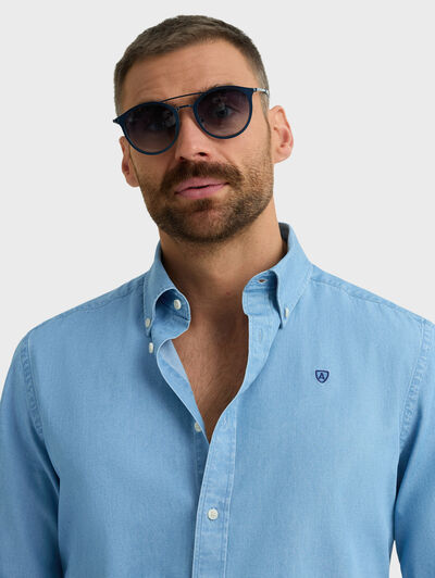 CAMISA DENIM B.DOWN AZUL
