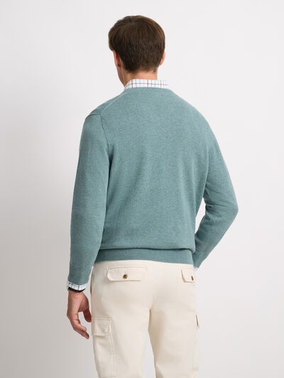 JERSEY V-NECK TRENDY TURQUESA