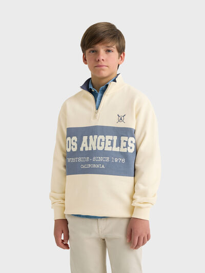 SUDADERA CALIFORNIA KIDS BEIGE
