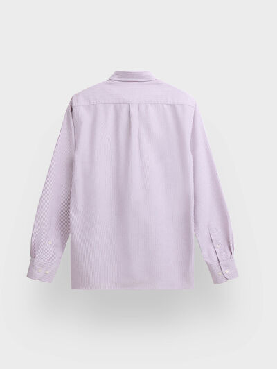 CAMISA OXFORD STRIPES BURDEOS