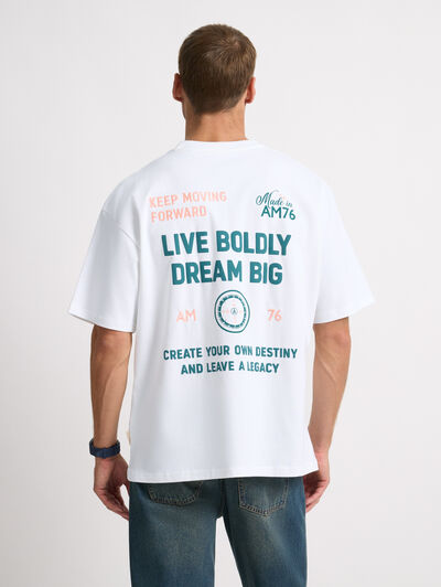 CAMISETA LIVE BLANCO