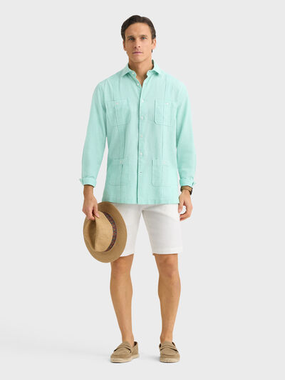 CUBANA LINO CHAMBRAY VERDE