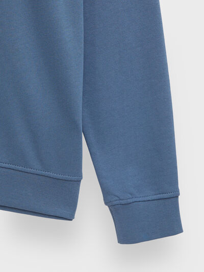 SUDADERA VINTAGE AZUL