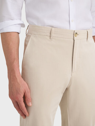 PANTALON DIAGONAL BEIGE