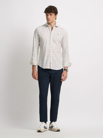 CAMISA HUNTER CHECKS AZUL MARINO