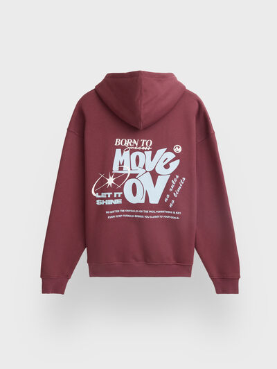 SUDADERA SHINE BURDEOS