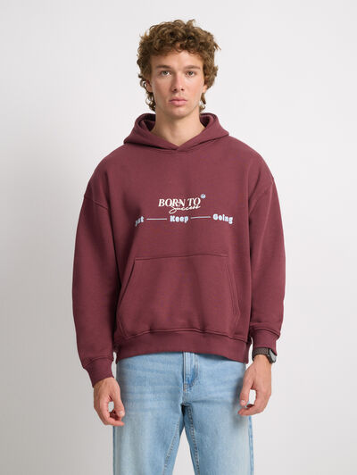 SUDADERA SHINE BURDEOS