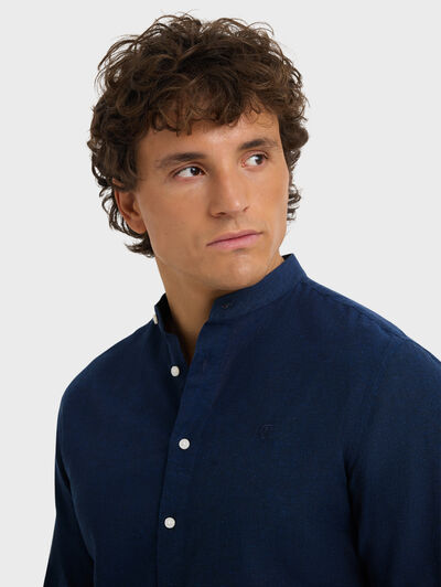 CAMISA LINO MAO AZUL MARINO