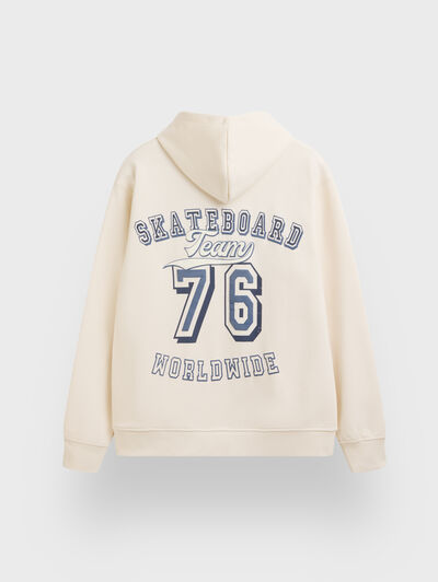 SUDADERA SKATEBOARD BEIGE