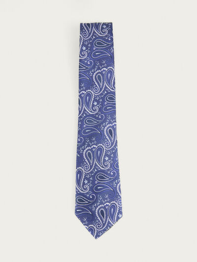 CORBATA JACQUARD MF AZUL MARINO