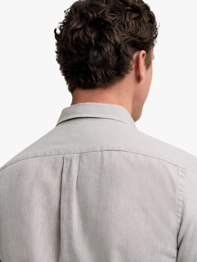 CAMISA LINO BOLSILLO VERDE