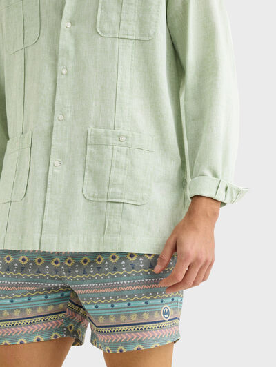 CUBANA LINO CHAMBRAY VERDE