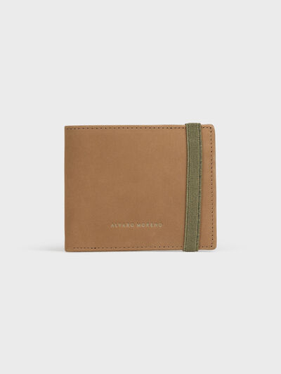 CARTERA ELASTICO PIEL  CAMEL