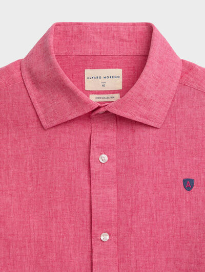 CAMISA LINO CHAMBRAY ROSA