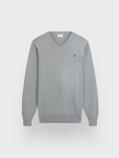 JERSEY V-NECK TRENDY GRIS