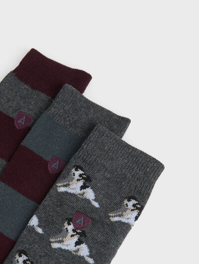 CALCETINES SET RAYAS KIDS GRIS