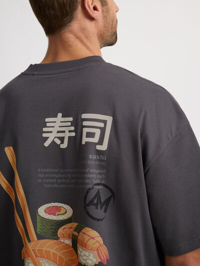 CAMISETA SUSHI GRIS