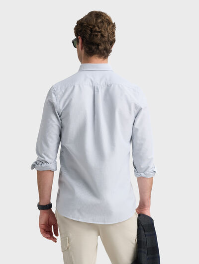 CAMISA OXFORD STRIPES AZUL