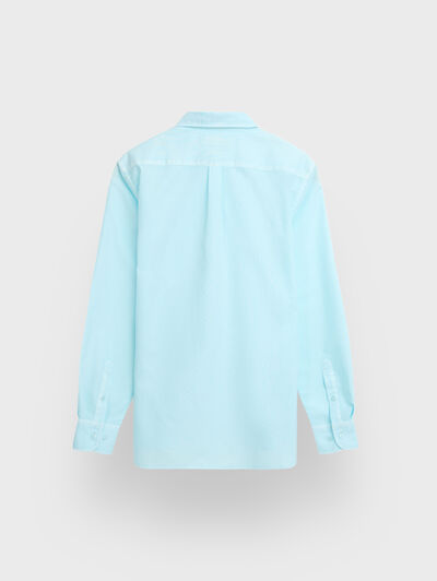 CAMISA OXFORD POCKET DYE VERDE AGUA