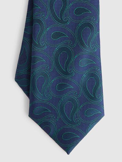 CORBATA JACQUARD MF AZUL MARINO