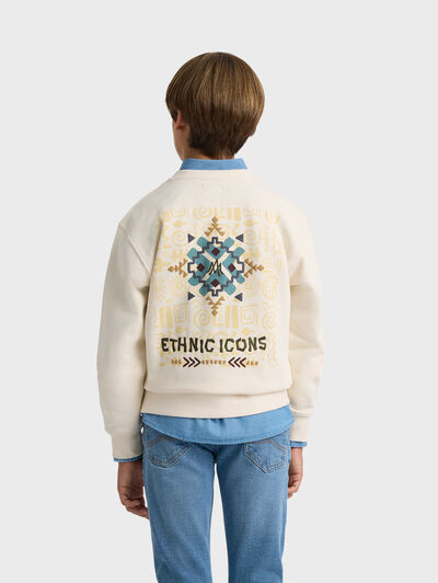 SUDADERA ETHNIC KIDS CRUDO