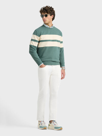 SUDADERA STRIPES VERDE