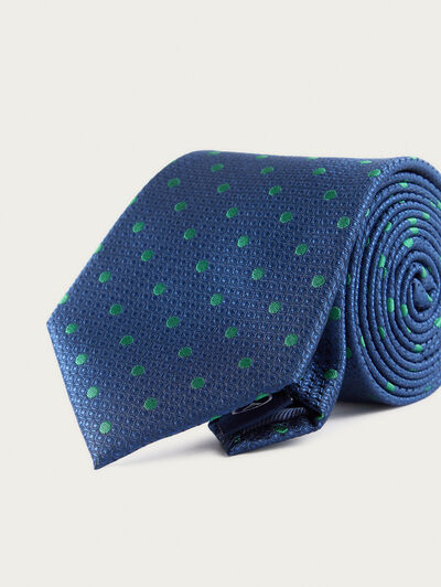 CORBATA JACQUARD MF AZUL MARINO
