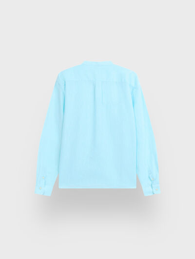 CAMISA LINO MAO KIDS VERDE AGUA