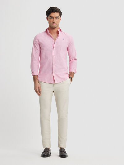 CAMISA PIN POINT ROYAL CORAL
