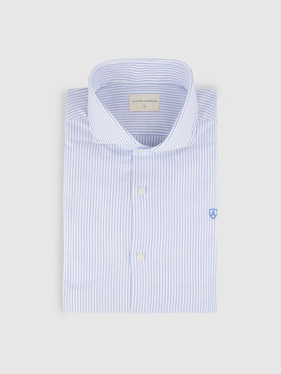 CAMISA P. POINT RAYAS AZUL