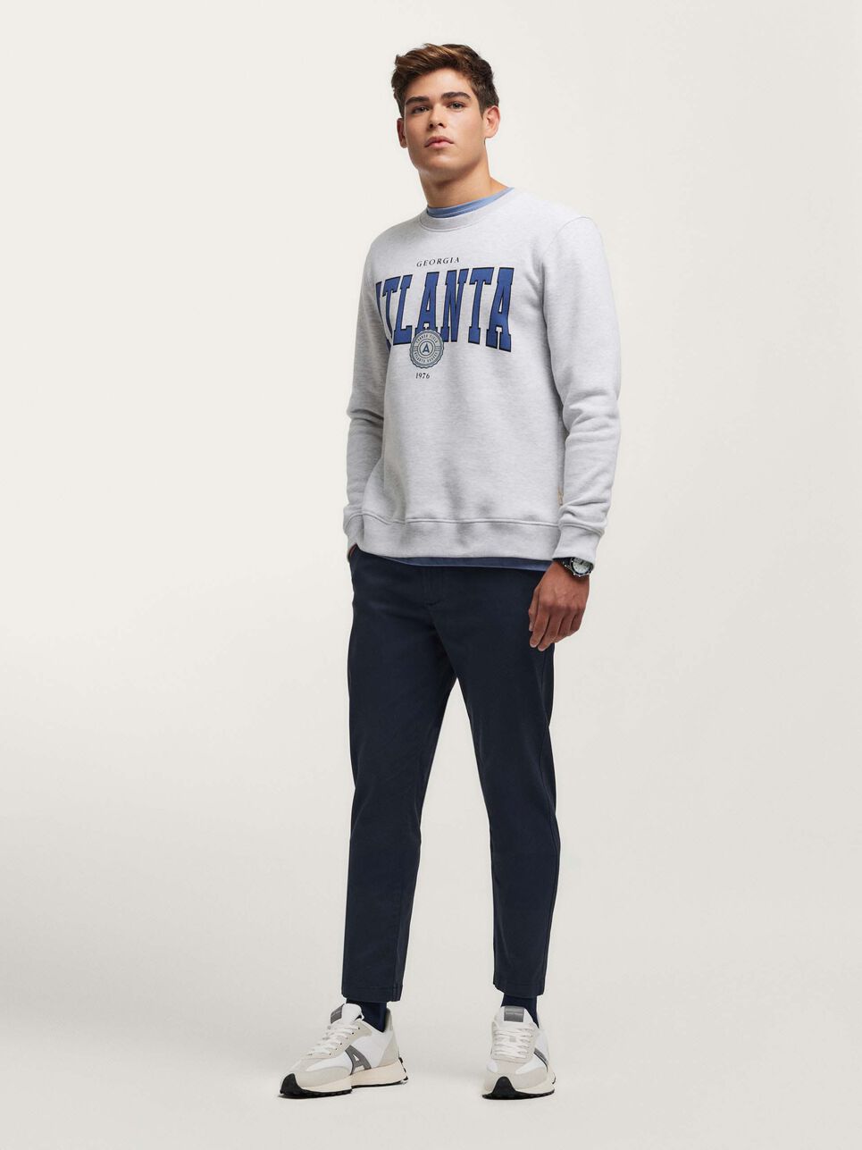 Sudadera Basica Hombre Sudadera Con Capucha Loose Fit Beige