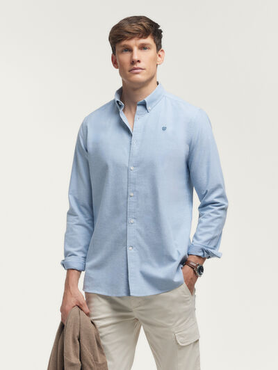 CAMISA OXFORD PEACH AZUL