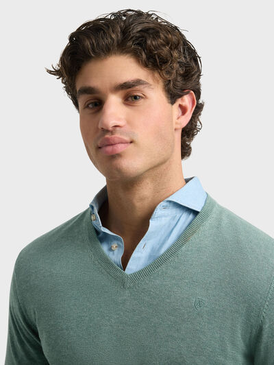 JERSEY V-NECK VERDE