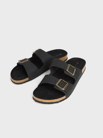 SANDALIAS HEBILLAS NEGRO