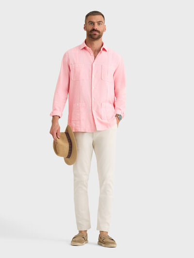 CUBANA LINO CHAMBRAY ROSA