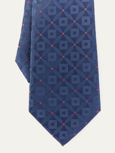 CORBATA JACQUARD MF AZUL MARINO